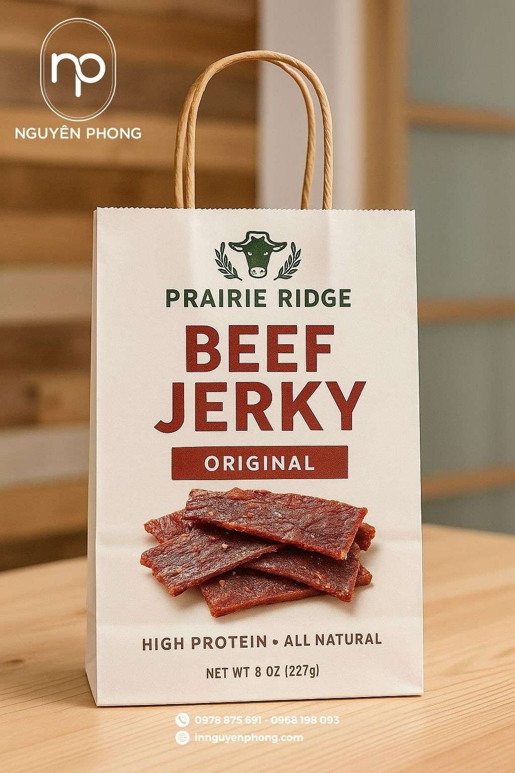 Túi kraft đựng thịt sấy